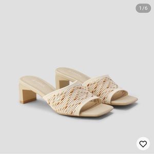 VIVAIA Square-Toe Block Heel Slide (Juliet)